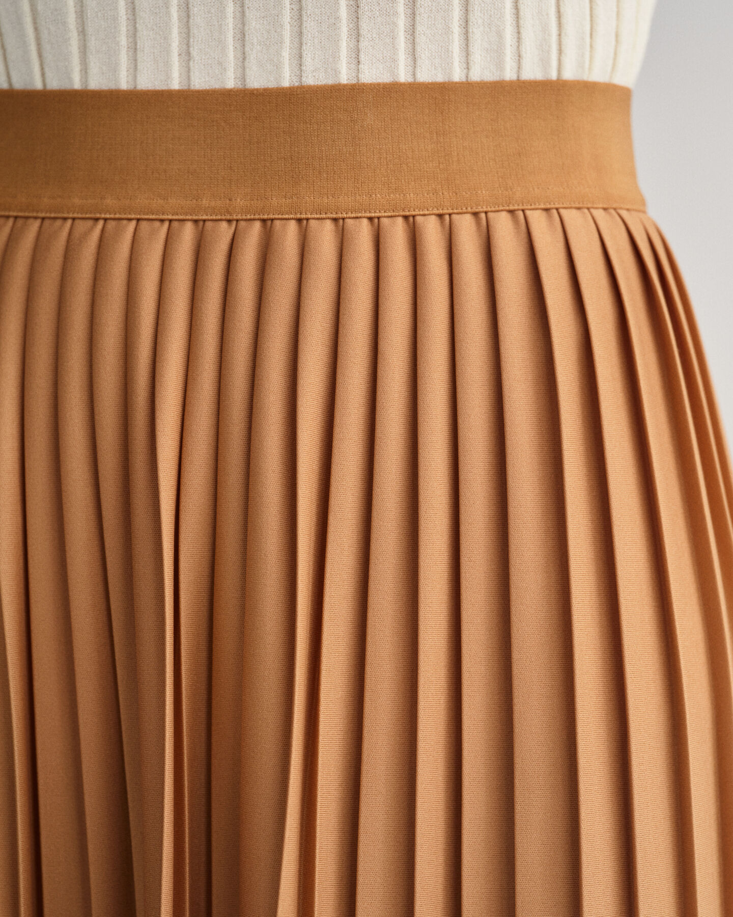 Pleated Jersey Skirt