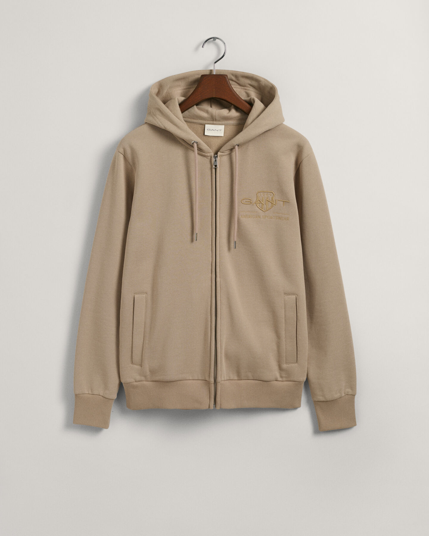 Tonal Shield Zip Hoodie