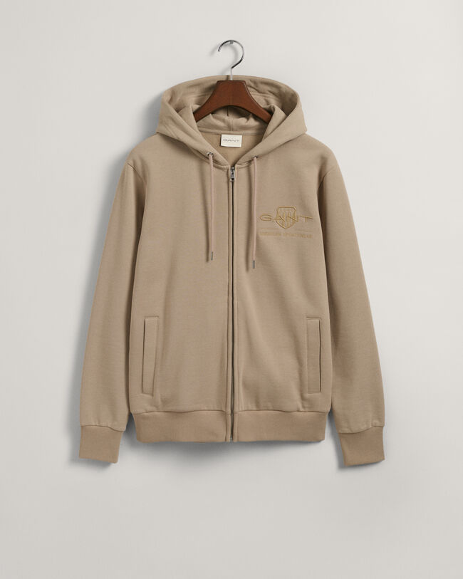 Tonal Shield Zip Hoodie