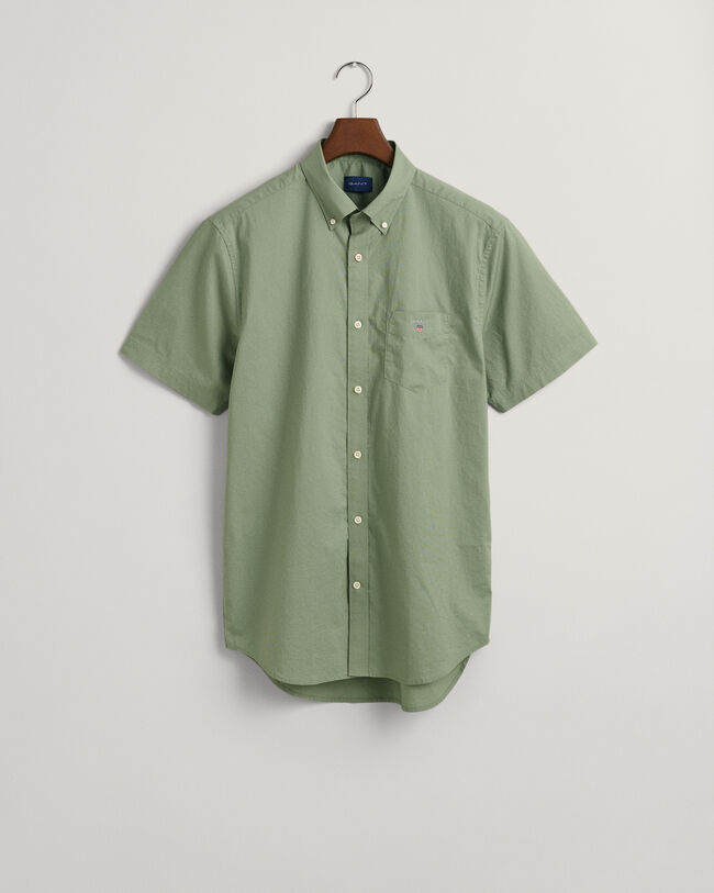 Regular Fit Short Sleeve Broadcloth Shirt