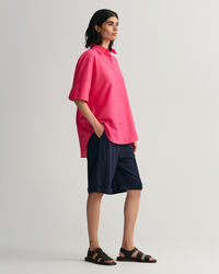 Relaxed Fit Cotton Silk Short Sleeve Shirt