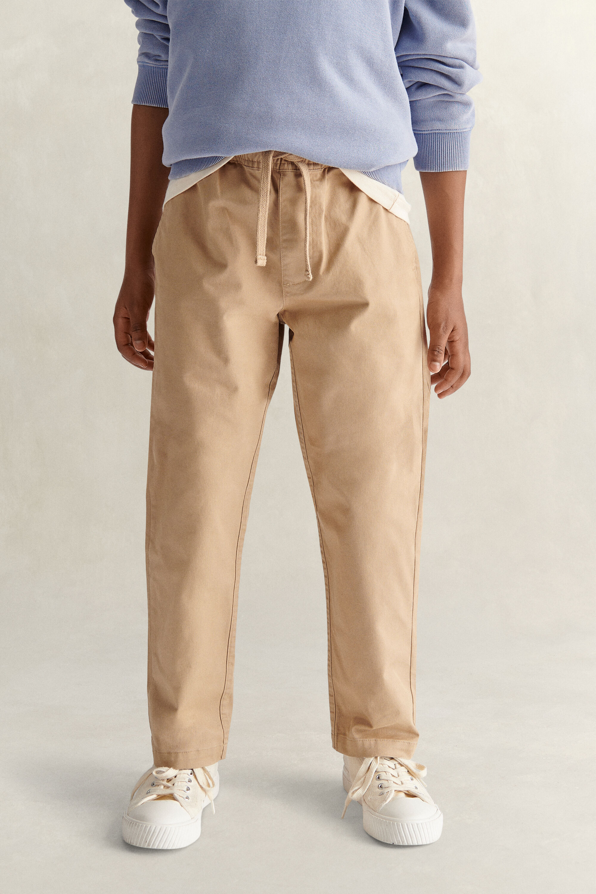 Teen Boys Drawstring Chinos — DARK KHAKI