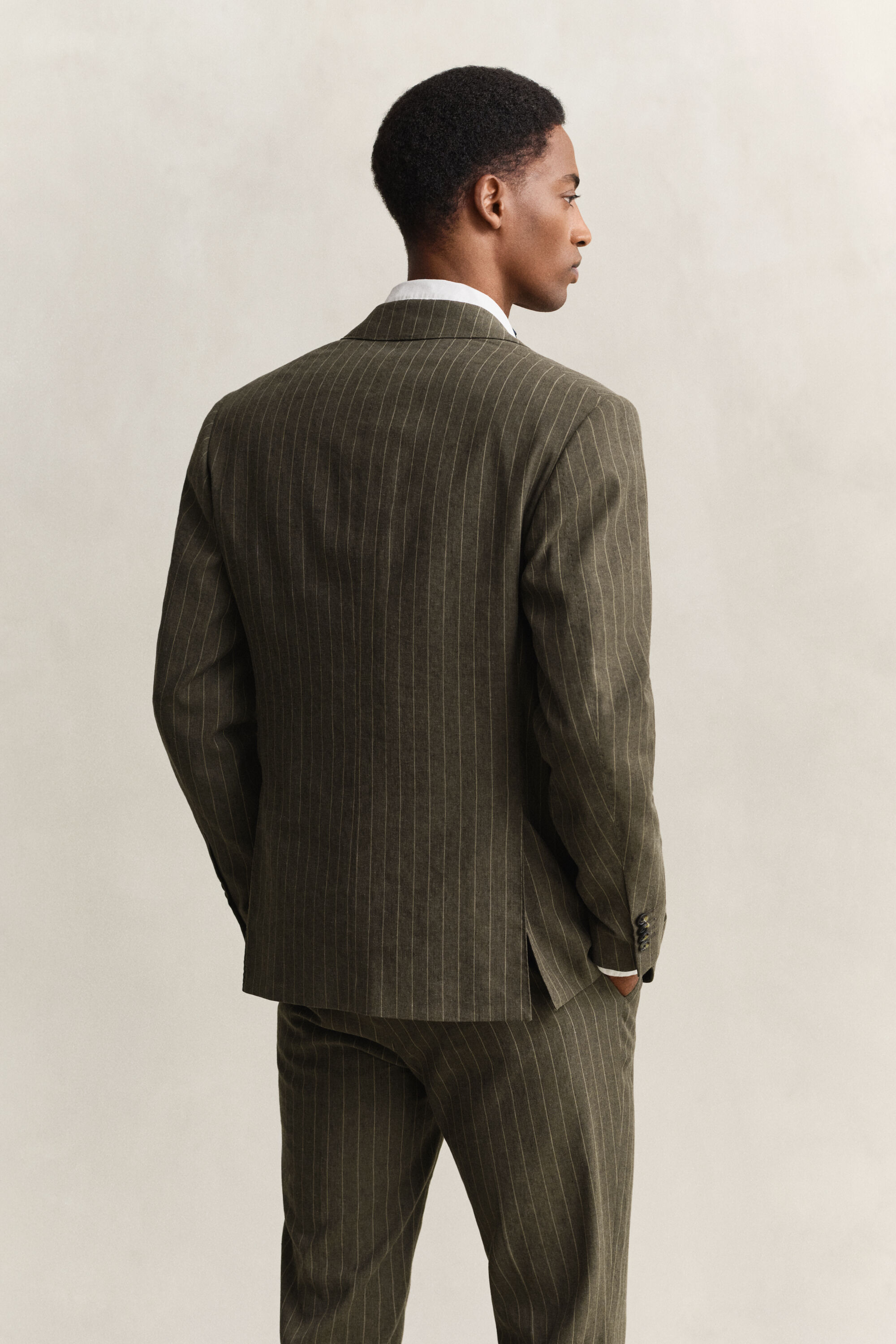 Pinstriped Suit Jacket