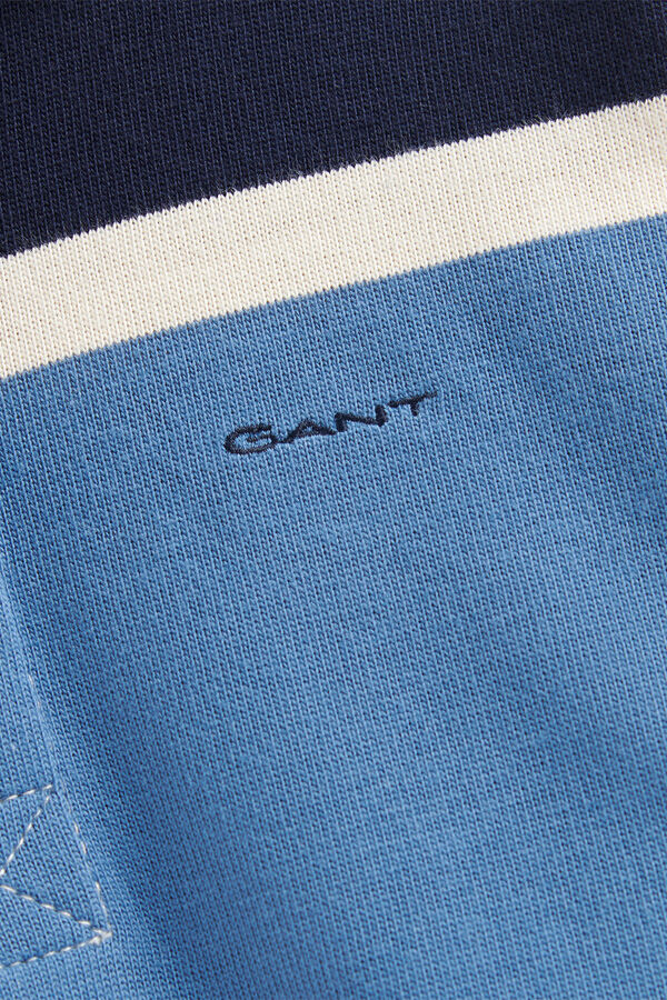Teen Boys Striped Graphic Rugger — EVENING BLUE