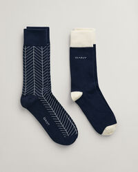 2-Pack Herringbone Patterned Socks