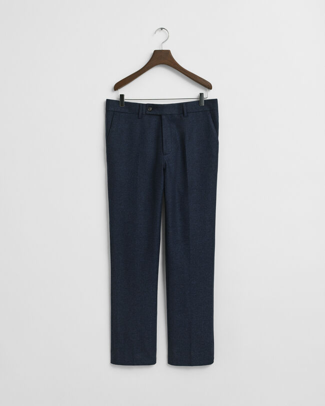 Slim Fit Flannel Herringbone Suit Pants