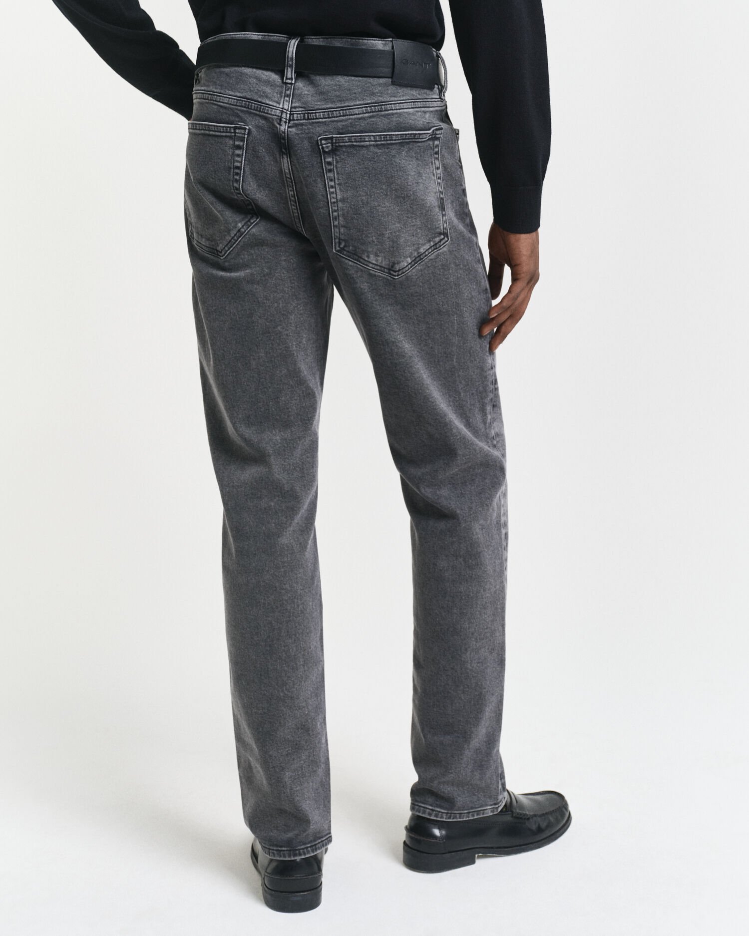 Regular Fit Black Wash Jeans