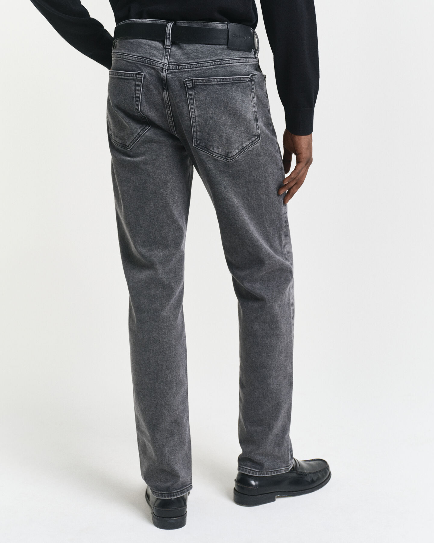 Regular Fit Black Wash Jeans