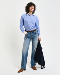 Relaxed Fit Mixed Stripe Poplin Shirt