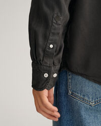 Relaxed Fit Garment-Dyed Lyocell Shirt