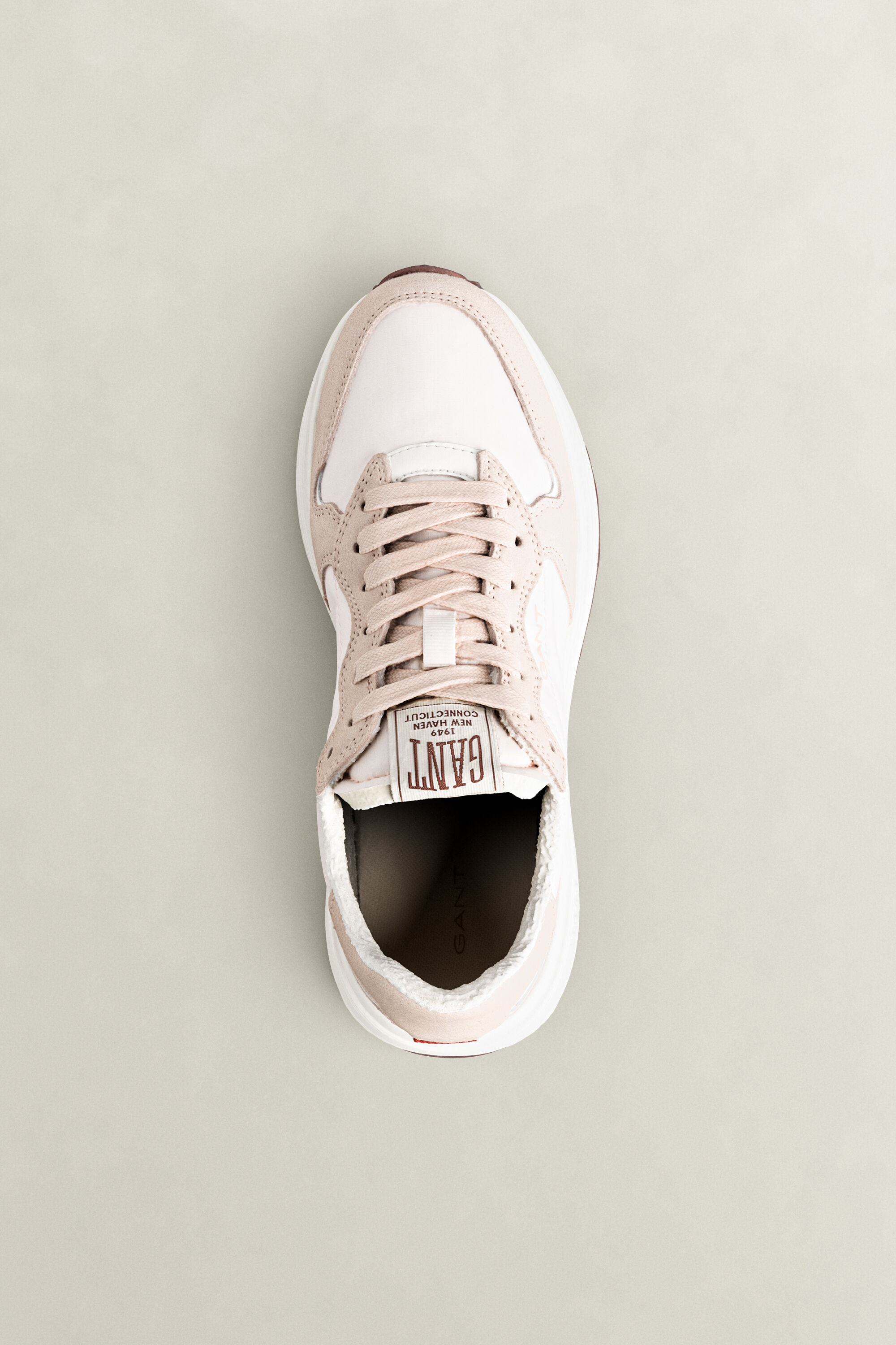 Beywin Suede Nylon Sneakers — LIGHT PINK