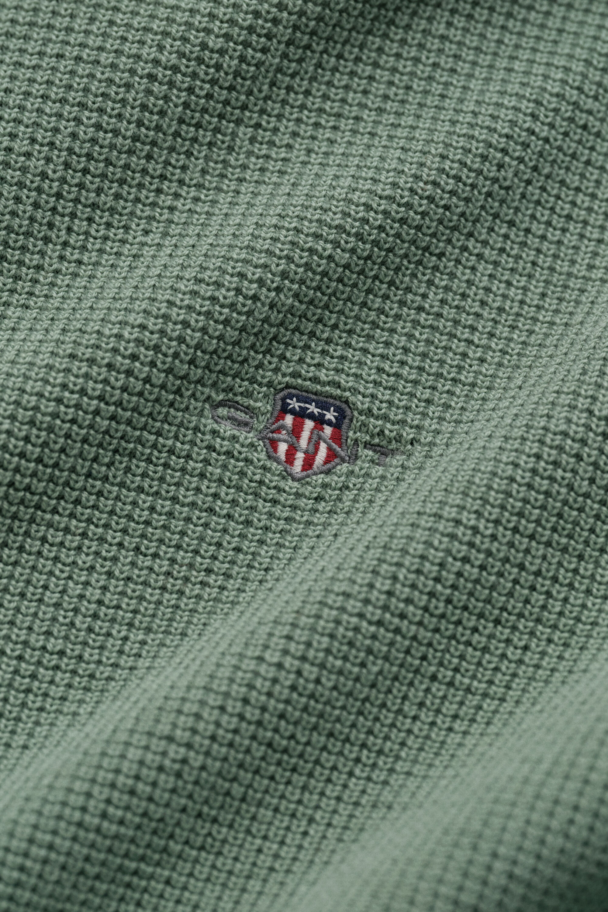 Textured Cotton Half-Zip Sweater