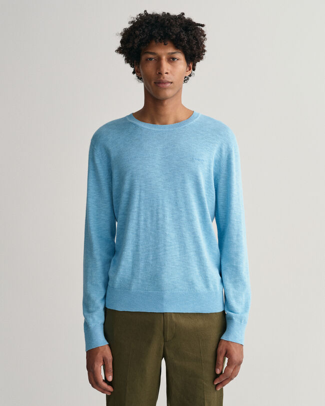 Cotton Linen Crew Neck Sweater