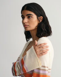 Multi Stripe Crew Neck Dress