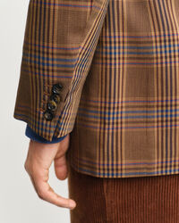 Relaxed Fit Checked Wool Blazer