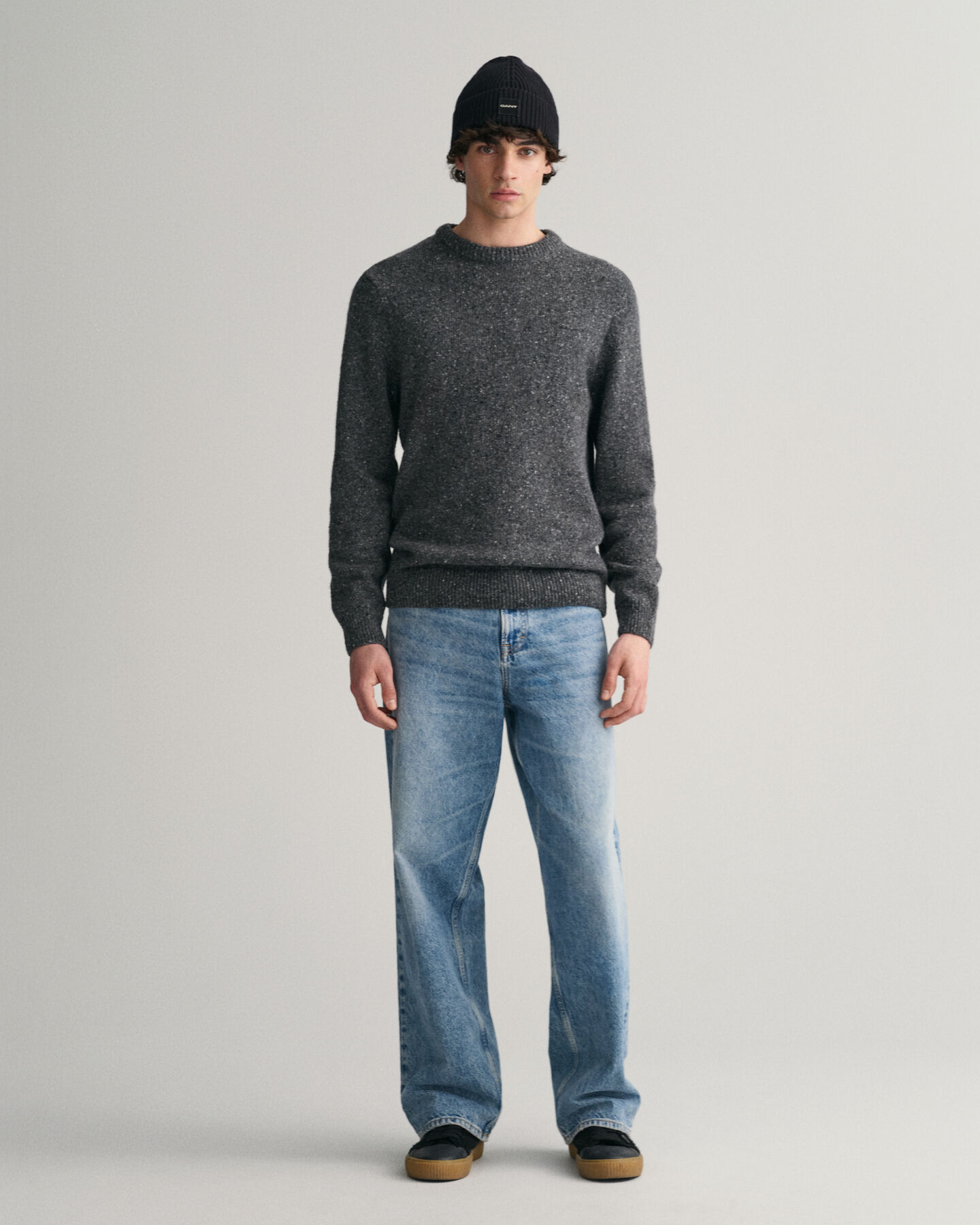 Wool Nepps Crew Neck Sweater