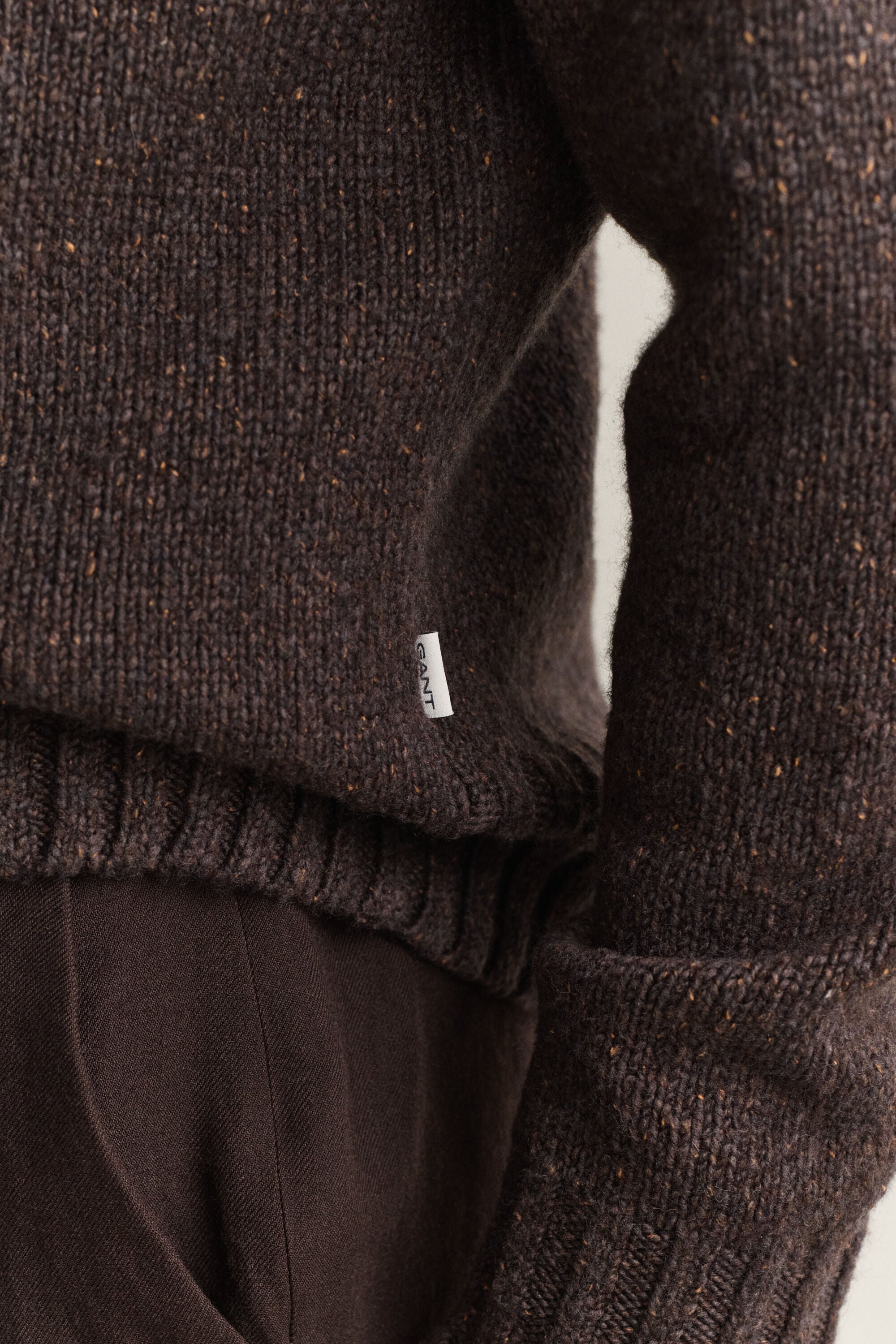 Wool Silk Blend Polo Sweater