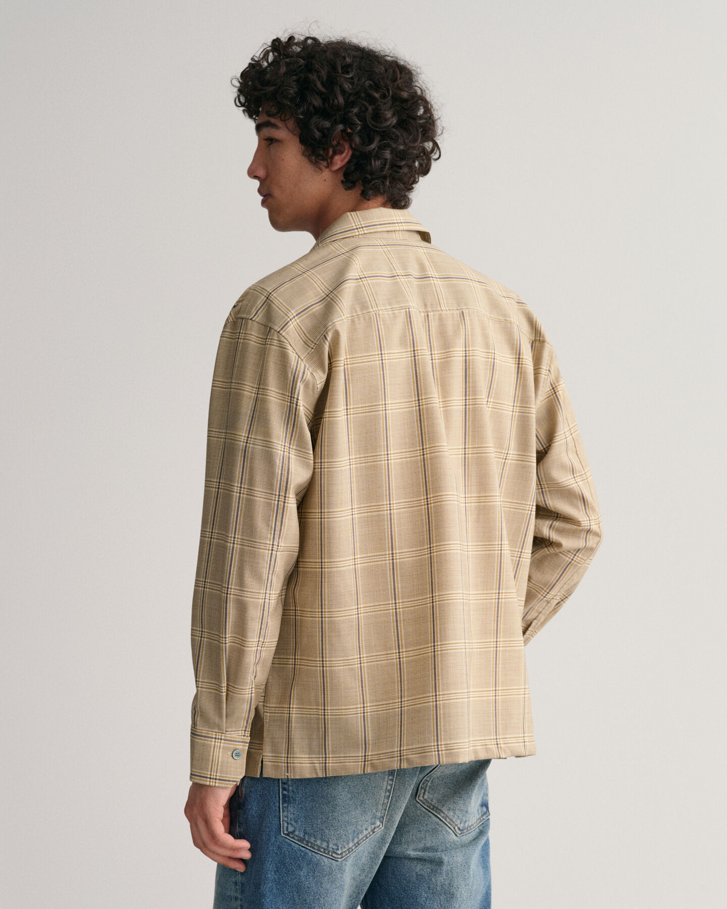 Relaxed Fit Wool Checked Shirt