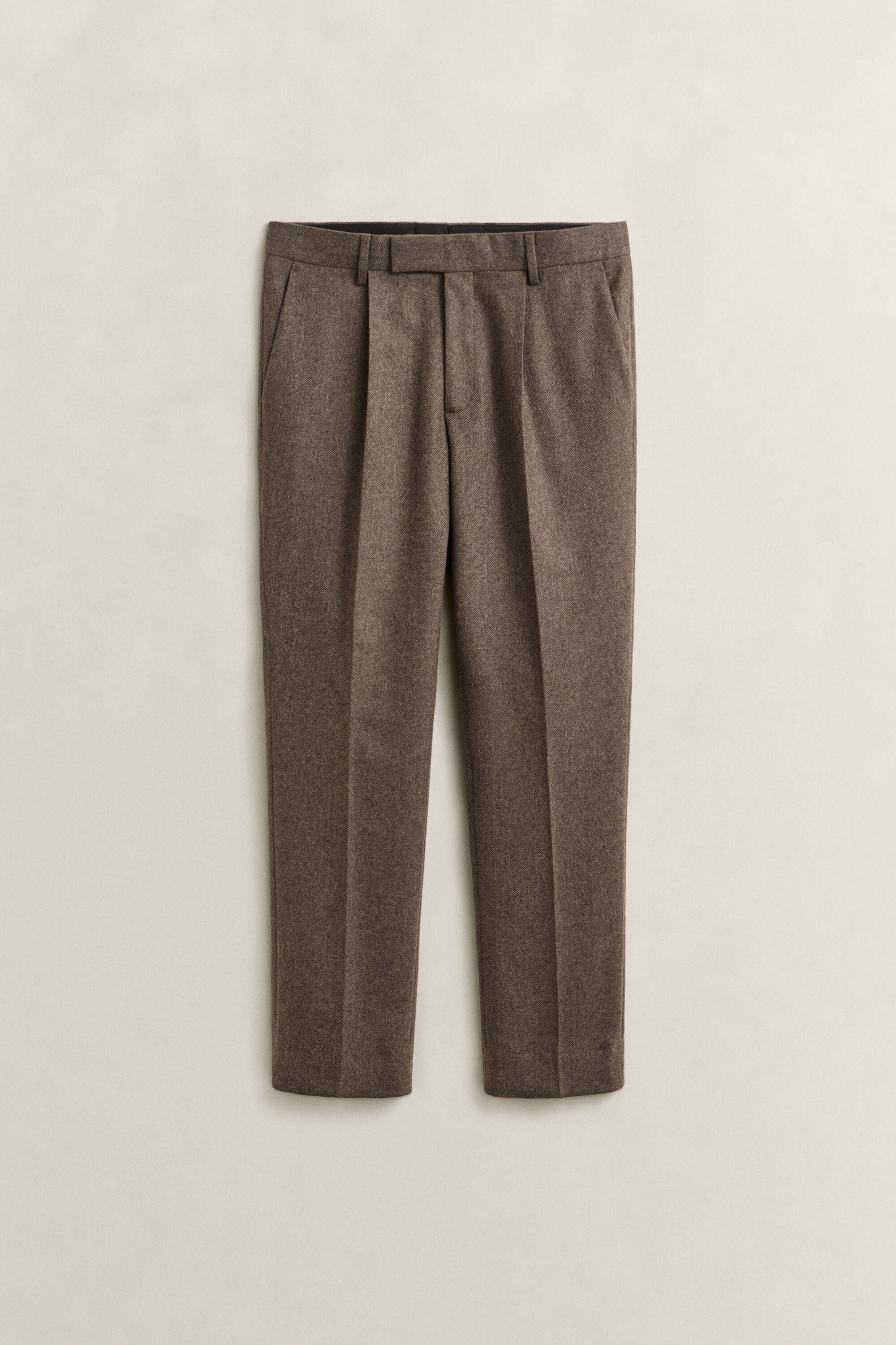 Wool Herringbone Suit Pants