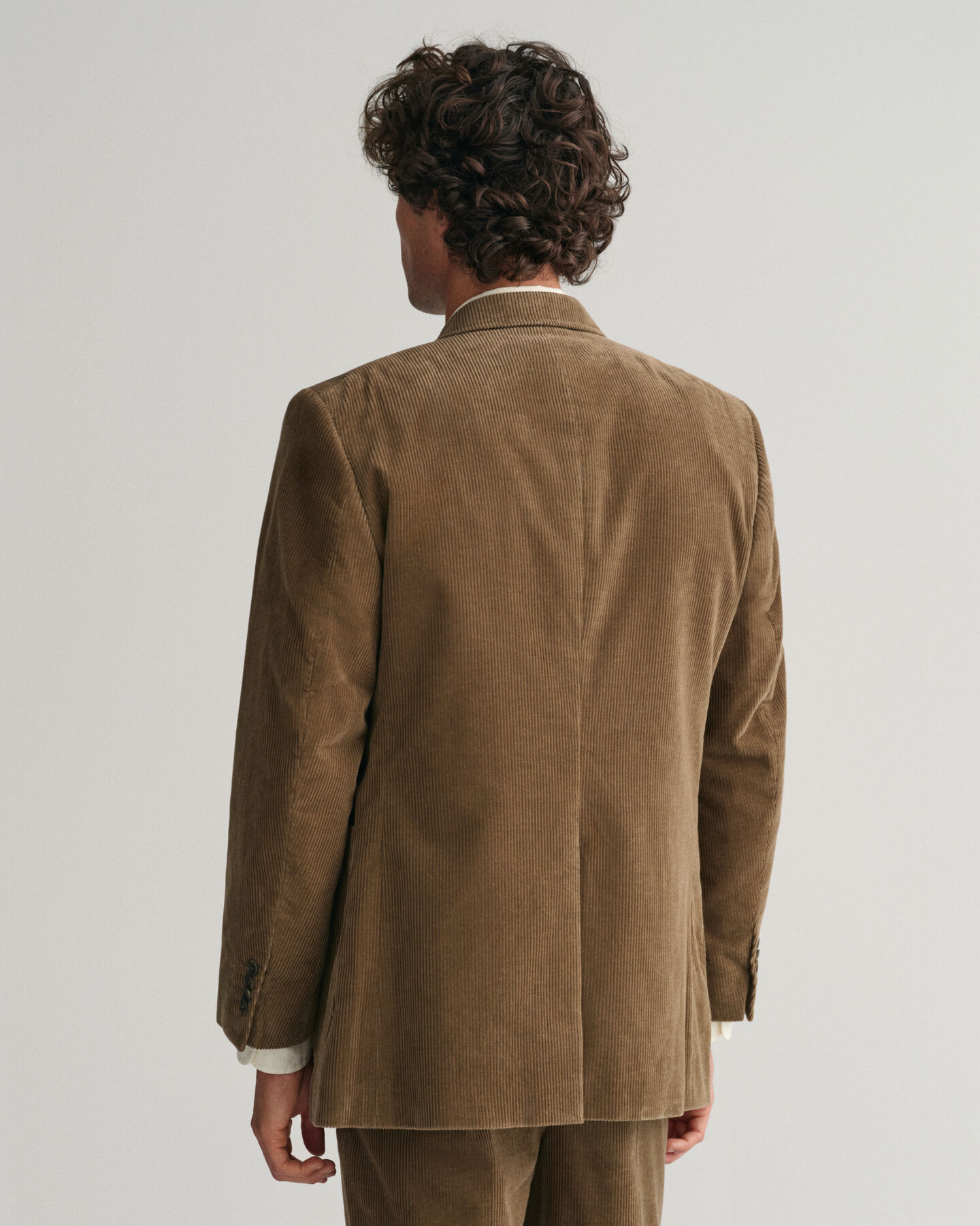 Double-Breasted Corduroy Suit Blazer