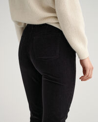 Farla Slim Fit Cropped Corduroy Jeans