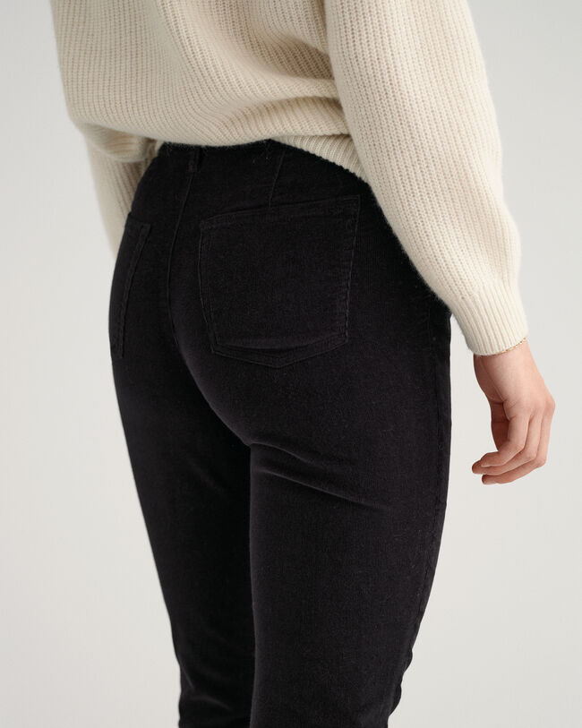 Farla Slim Fit Cropped Corduroy Jeans