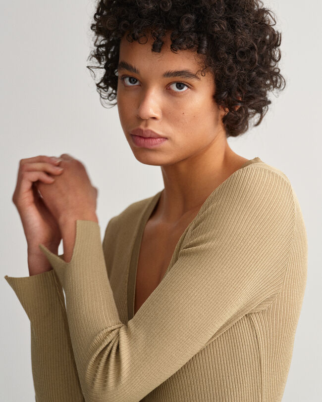 Ribbed Cardigan Dress