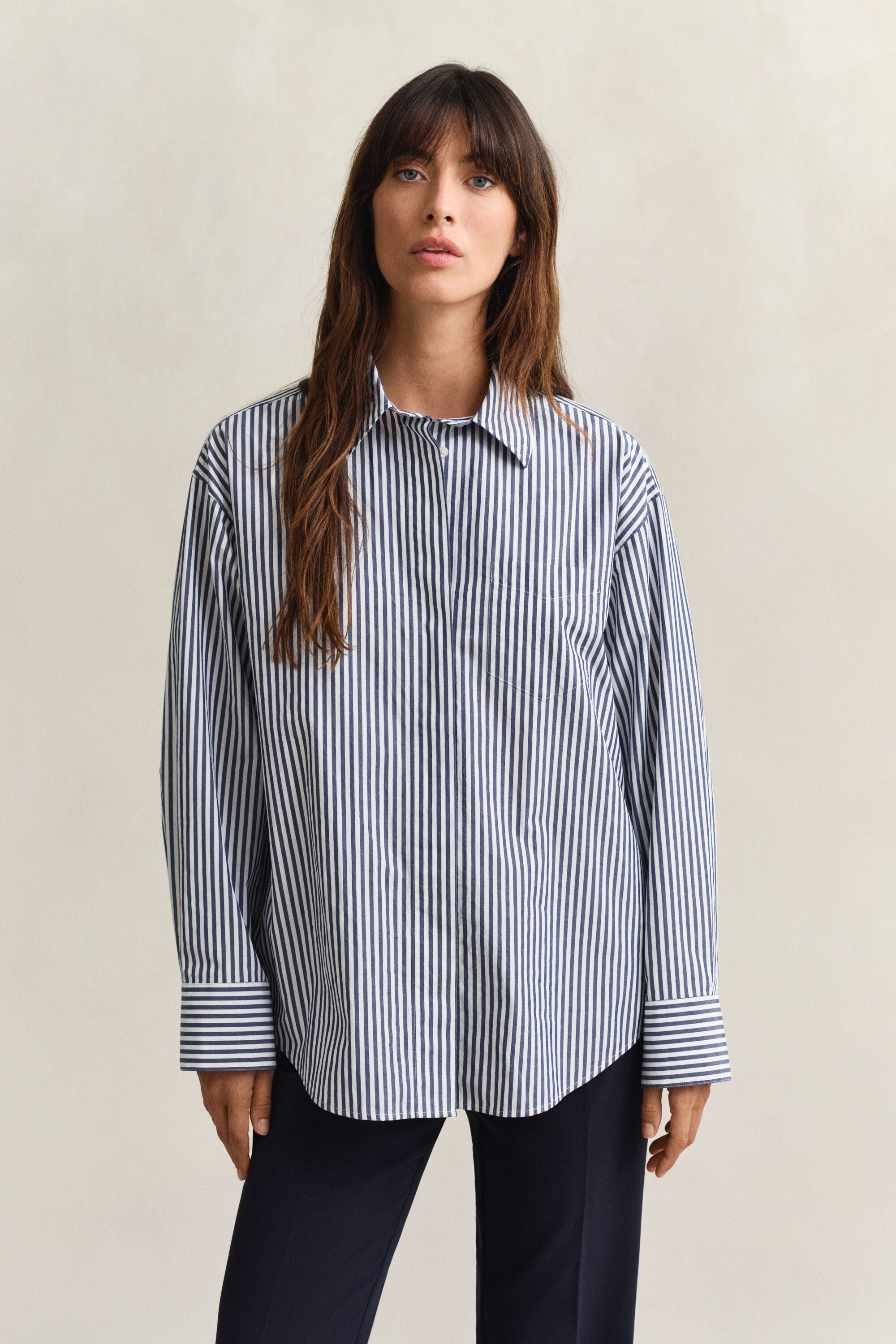 Striped Poplin Shirt