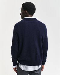 Wool Blend Polo Sweater