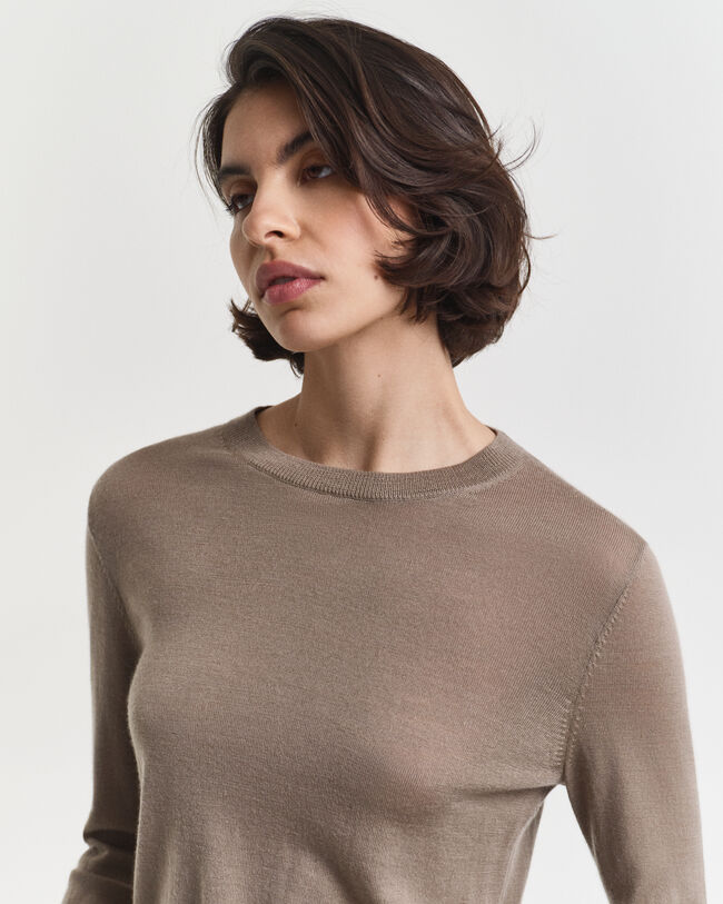 Extra Fine Merino Wool Crew Neck Sweater