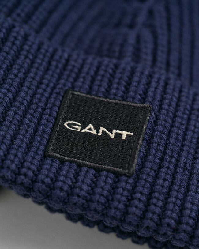Cotton Ribbed Knit Beanie
