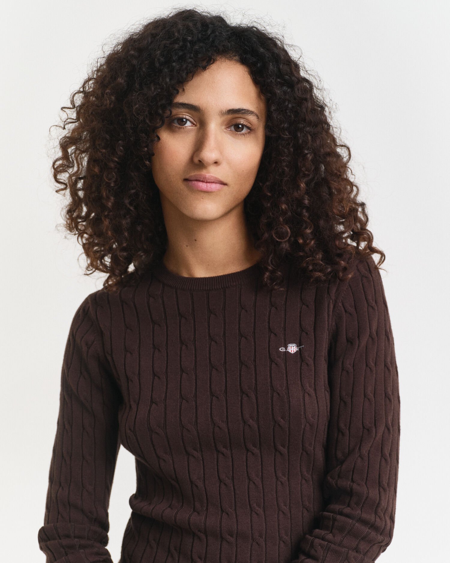 Cable Knit Crew Neck Sweater