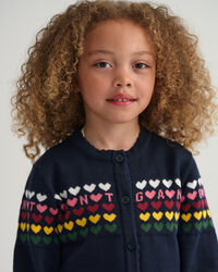 Girls Heart Knitted Cardigan