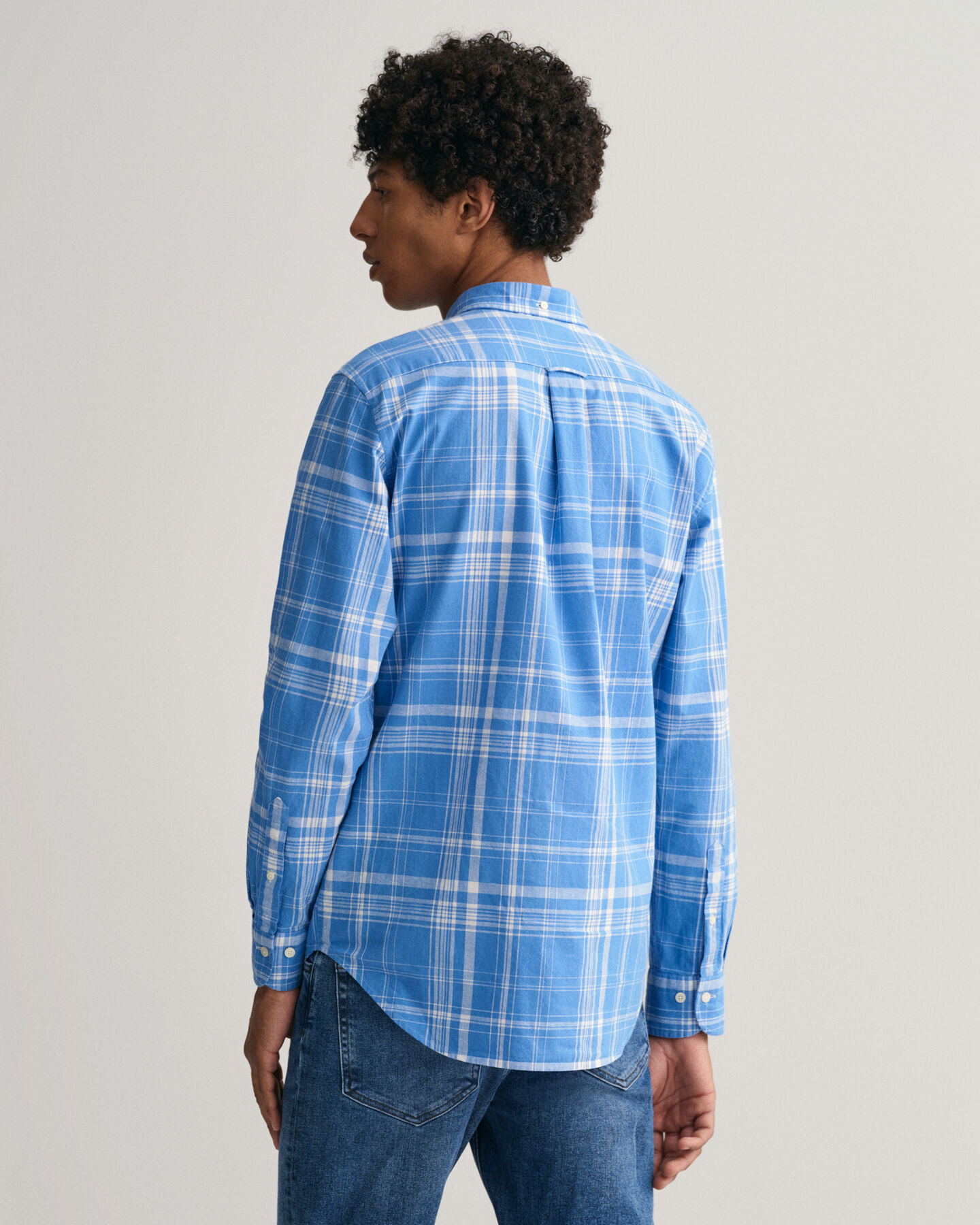 Regular Fit Check Cotton Linen Shirt