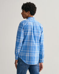 Regular Fit Check Cotton Linen Shirt