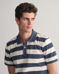 Striped Heavy Washed Polo Shirt