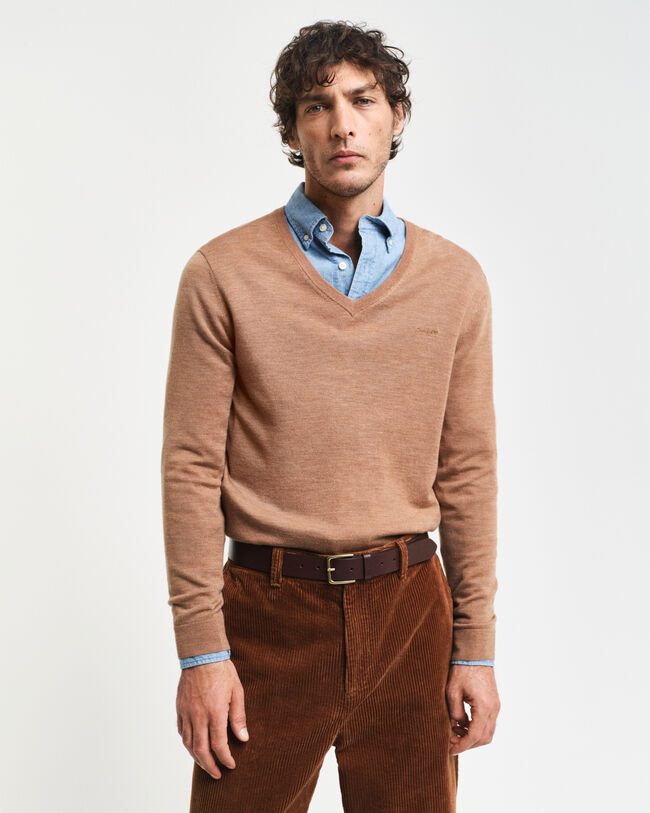 Extra Fine Merino Wool V-Neck Sweater