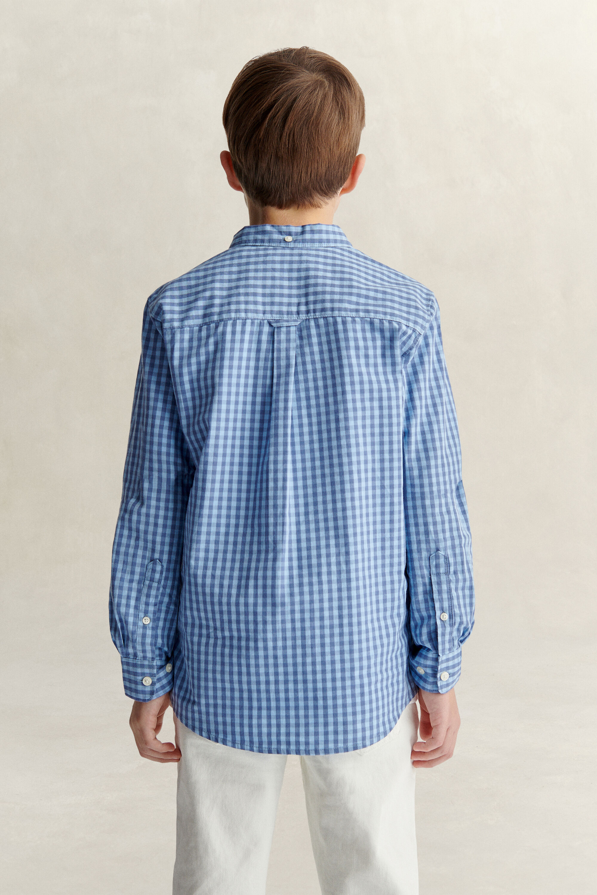 Teen Boys Gingham Poplin Shirt