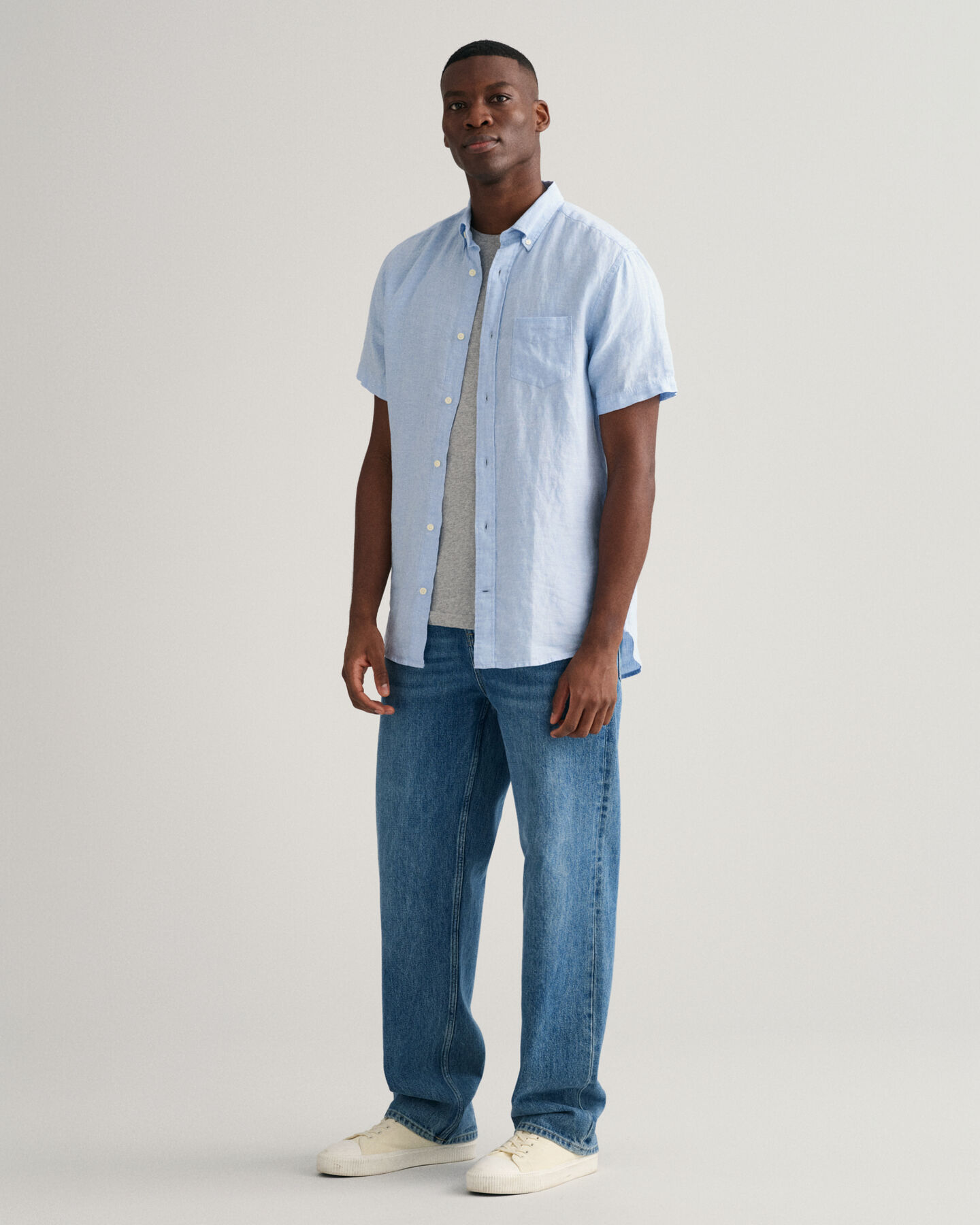 Regular Fit Linen Short Sleeve Shirt