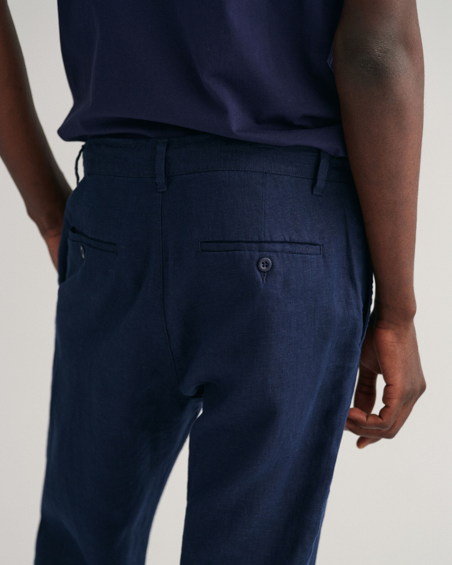 Relaxed Fit Linen Drawstring Pants