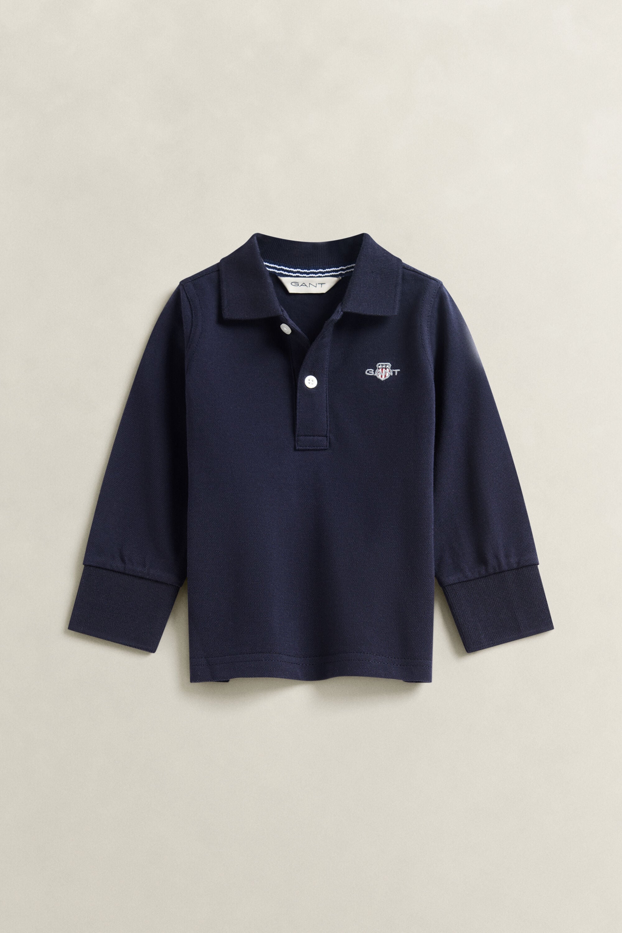 Boys Shield Long Sleeve Polo Shirt