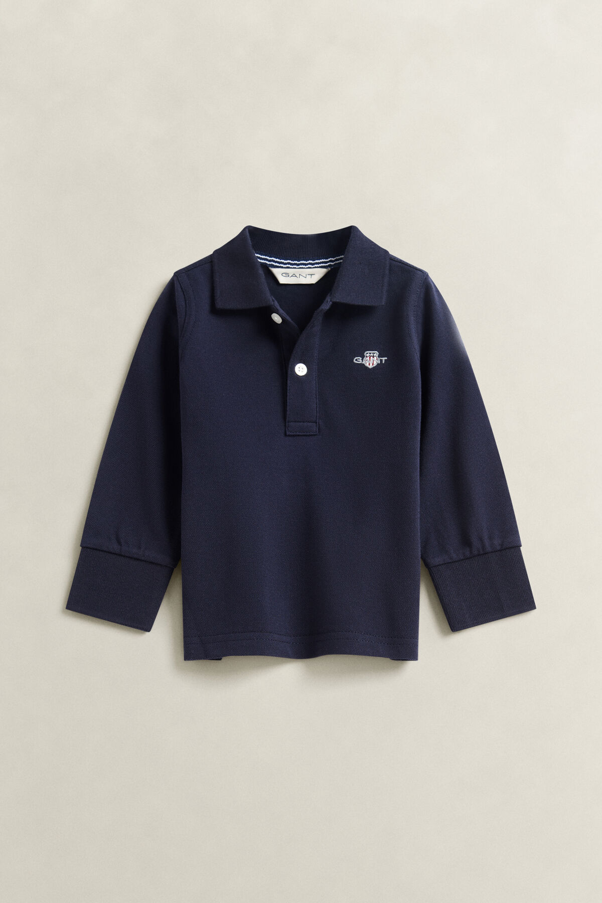 Boys Shield Long Sleeve Polo Shirt — EVENING BLUE