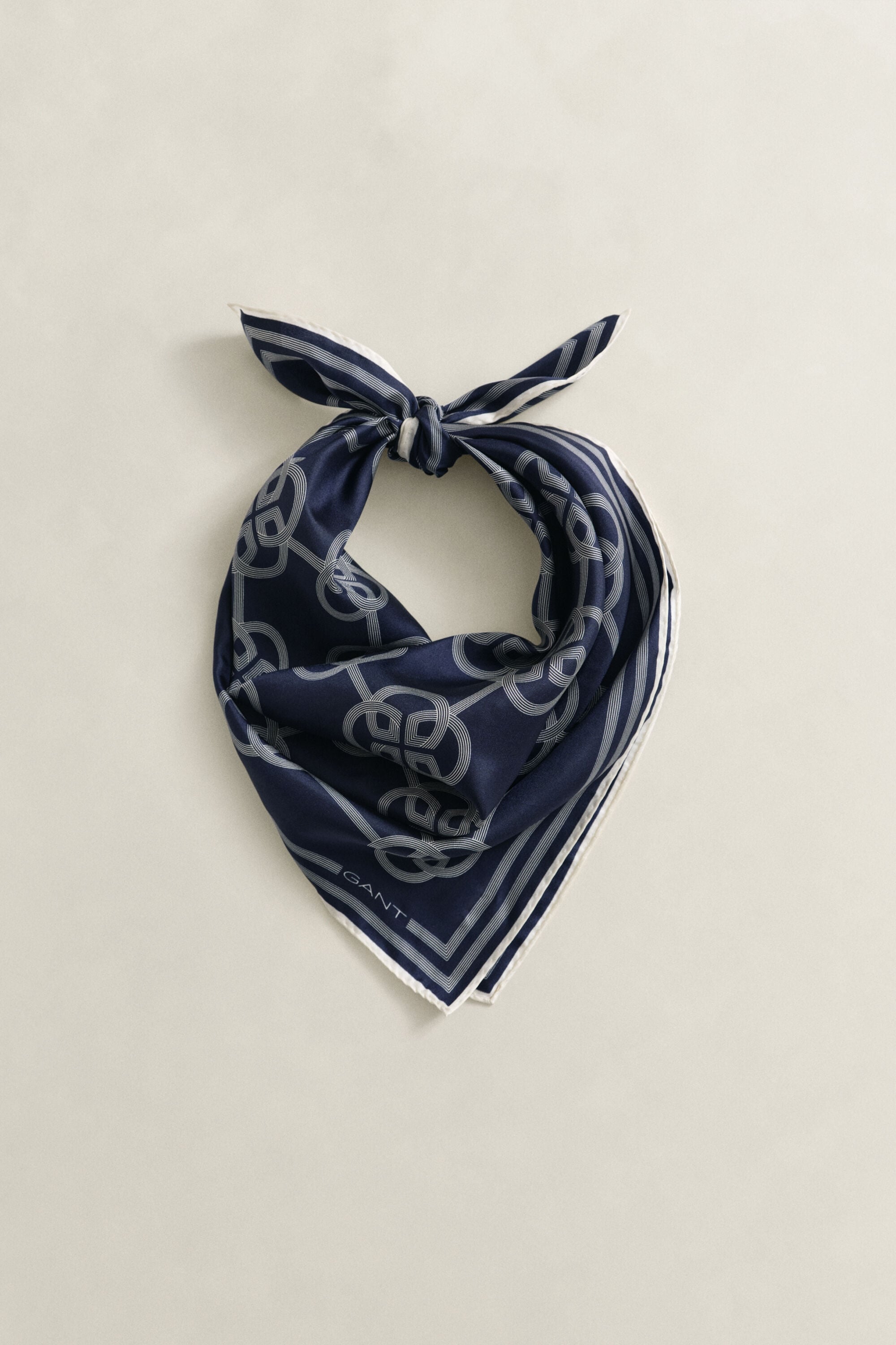 Monogram Print Silk Scarf