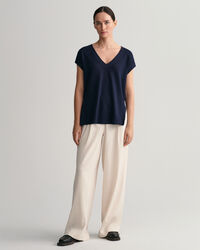 Linen Blend V-Neck Vest