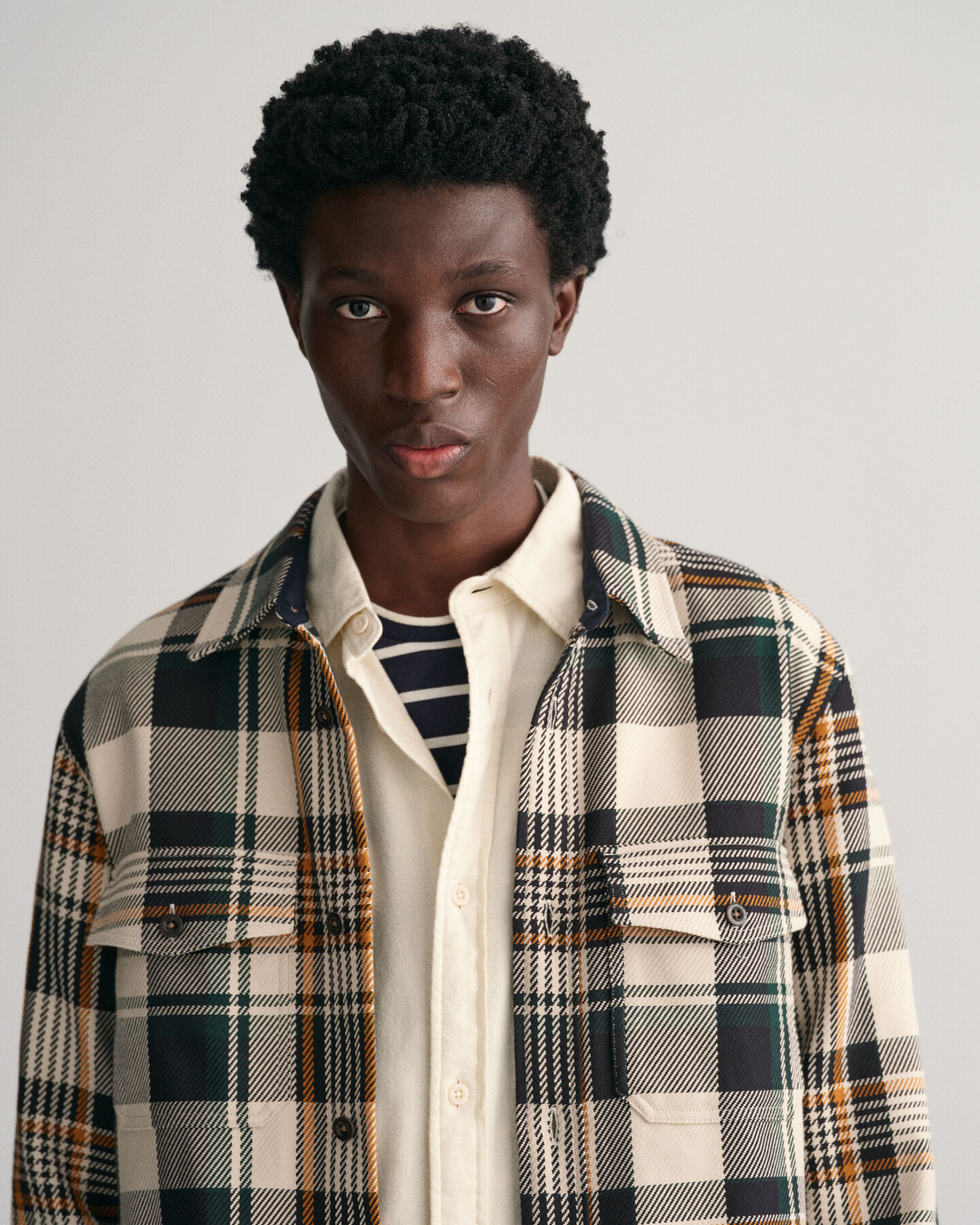 Checked Heavy Twill Overshirt