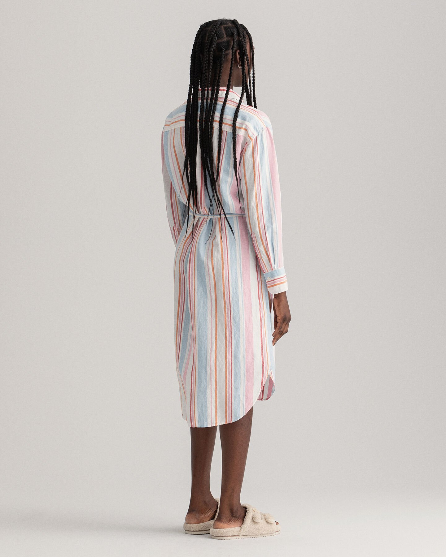 Multistripe Shirt Dress