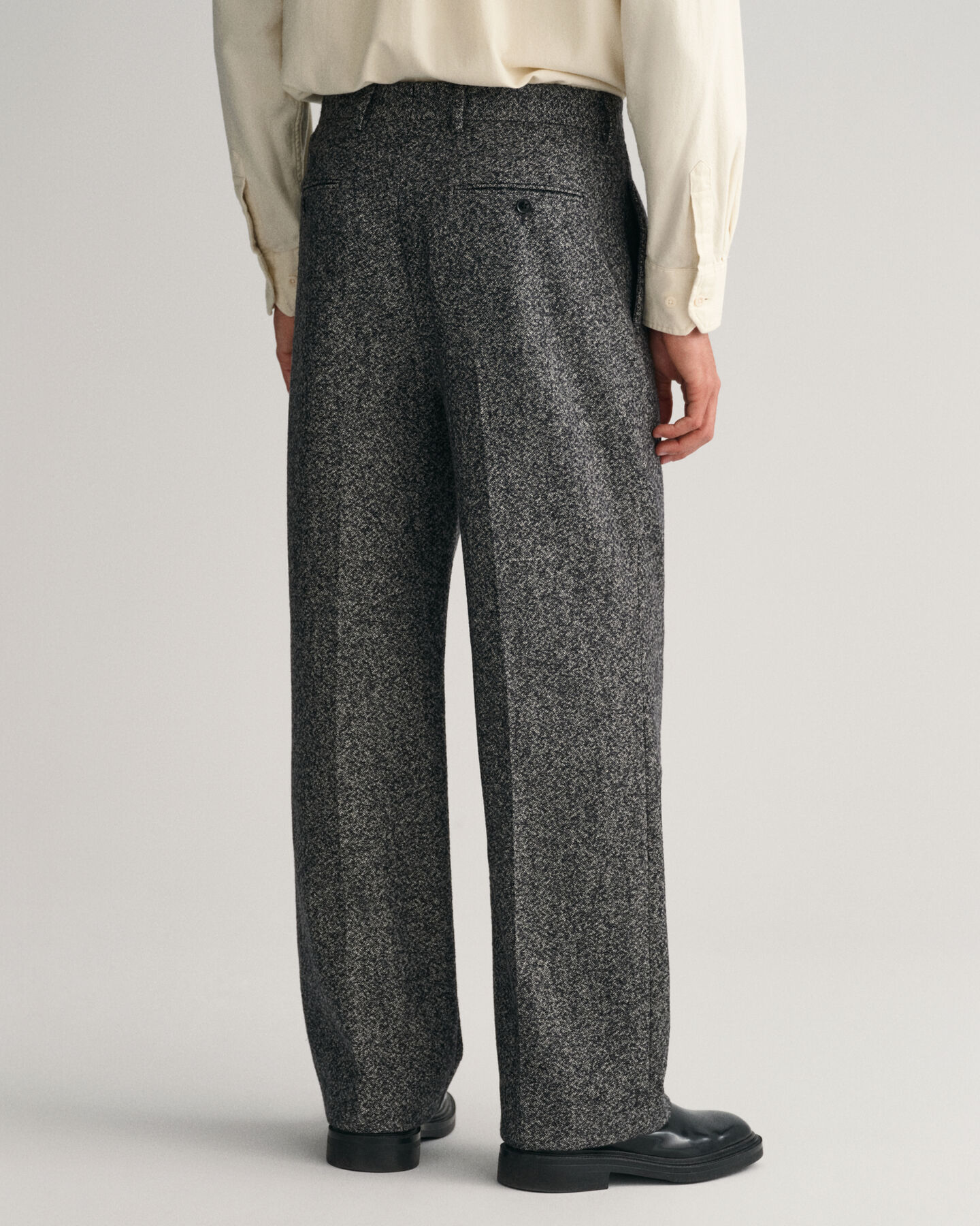 Wide Leg Tweed Suit Pants