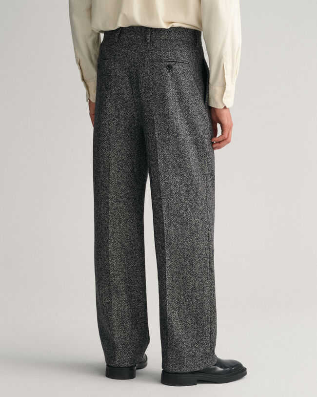Wide Leg Tweed Suit Pants