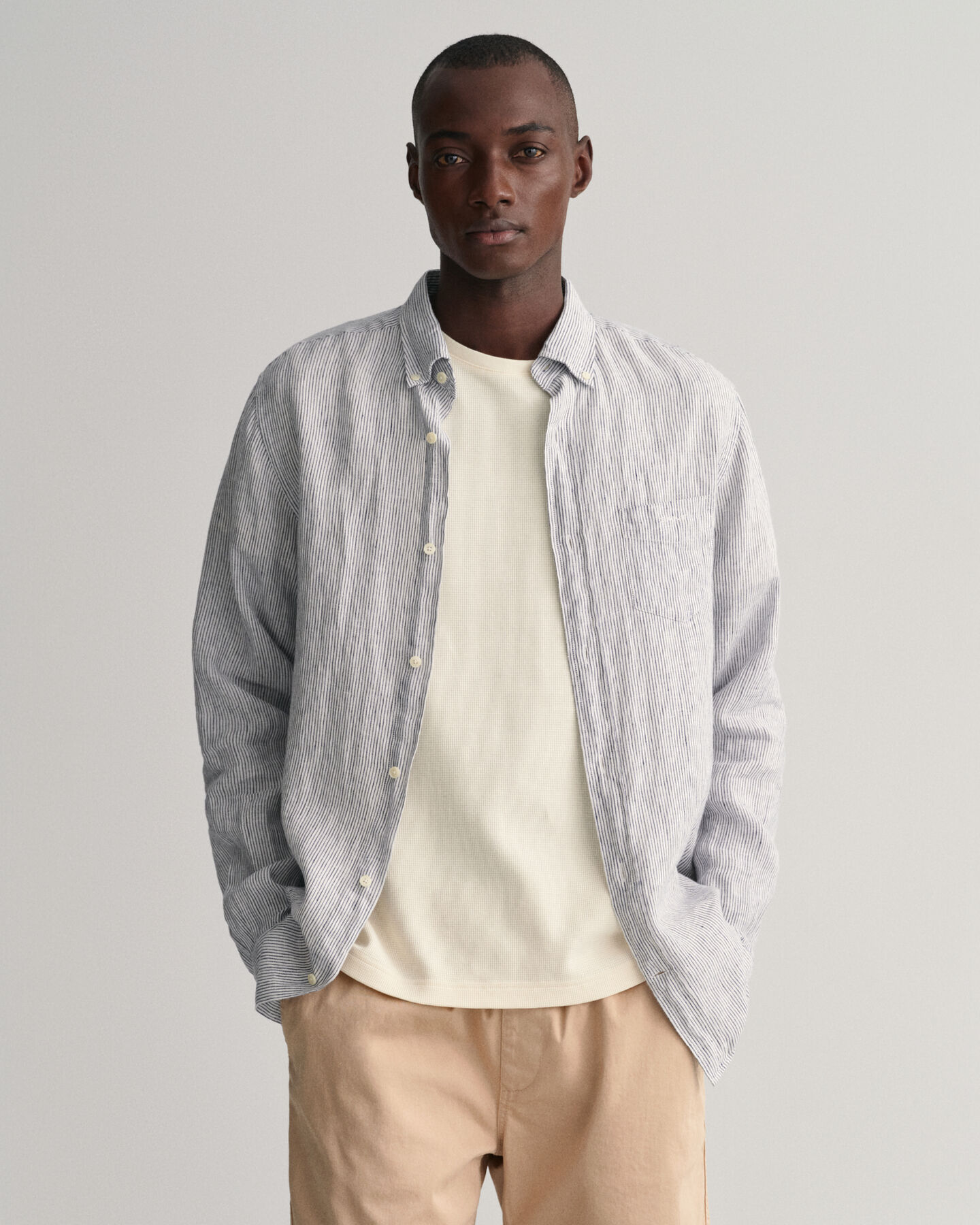 Regular Fit Striped Linen Shirt