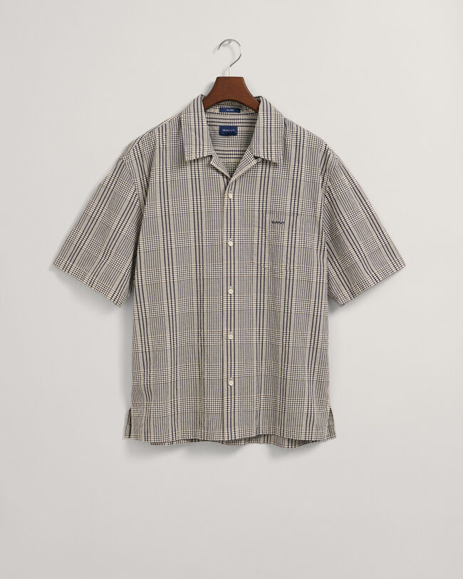 Relaxed Fit Check Seersucker Short Sleeve Shirt